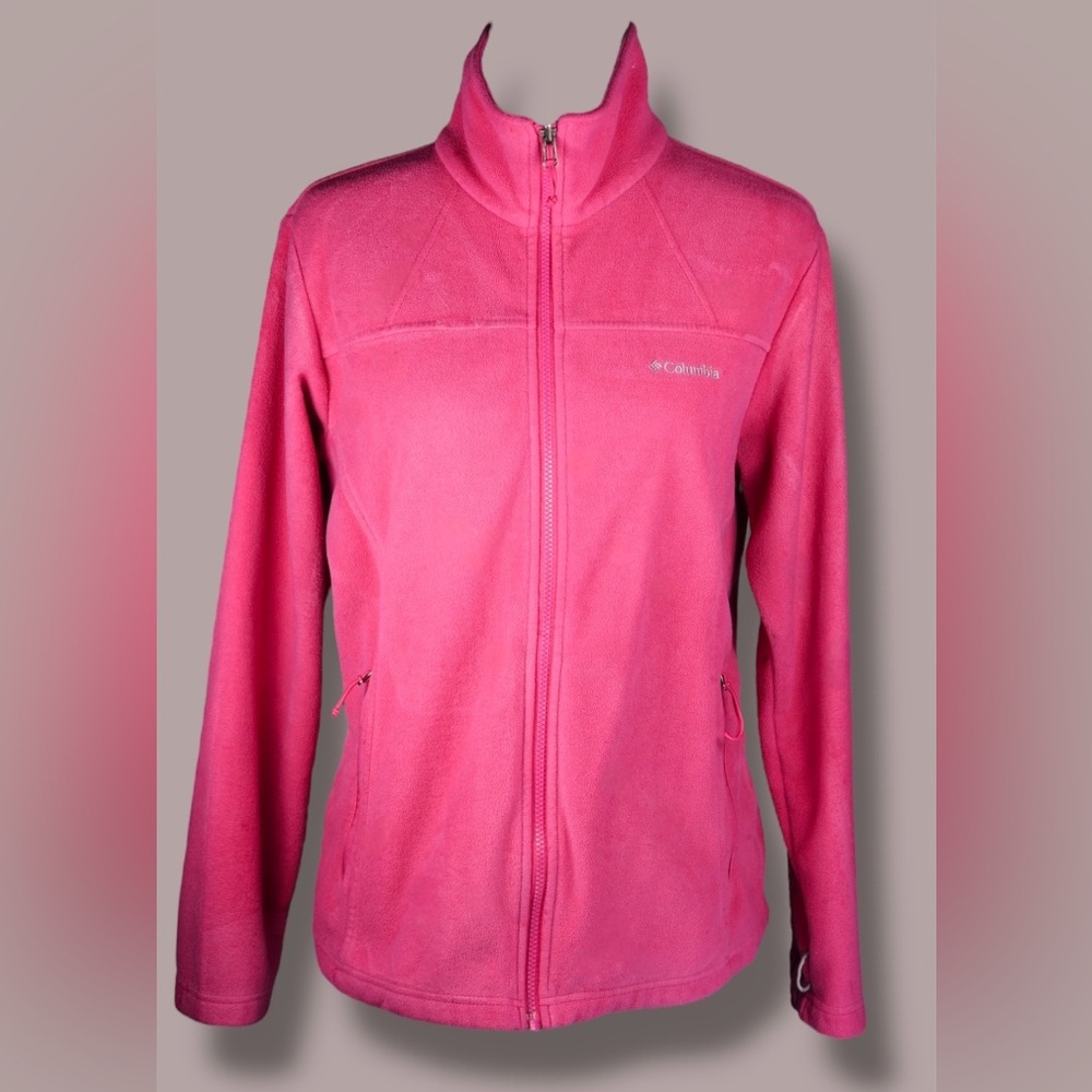 Columbia Women’s Pink Fleece Full Zip Jacket L – Style - Picture 4 of 17
